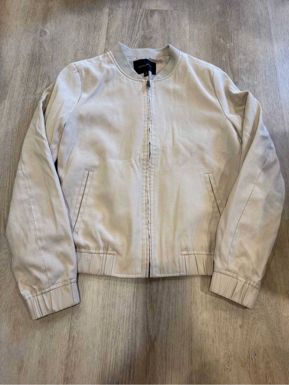 Banana Republic Light Beige Bomber Jacket